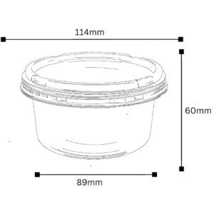 Tarrina plástica CHIC 12 oz – Caja x 500 und