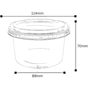 Tarrina plástica CHIC 14 oz – Caja x 500 und