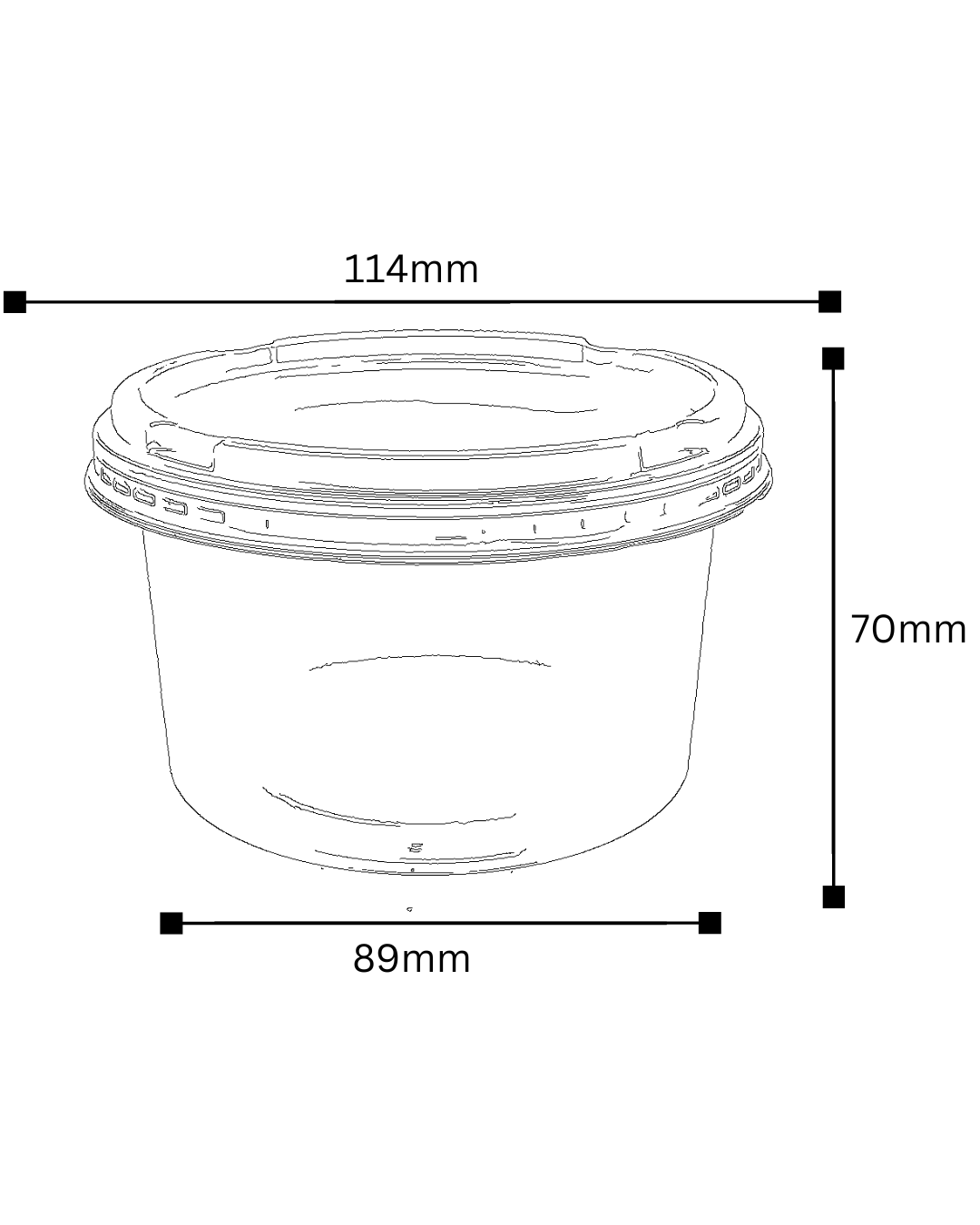 Plano Tecnico Tarrina 14 oz ProductPlast
