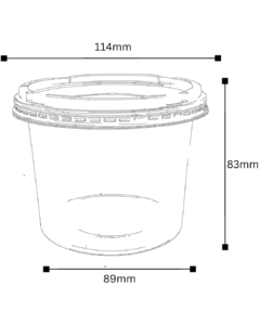 Plano Tecnico Tarrina 16 oz ProductPlast