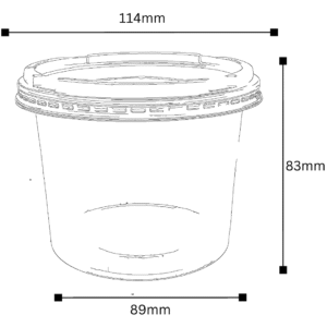 Tarrina plástica CHIC 16 oz – Caja x 500 und