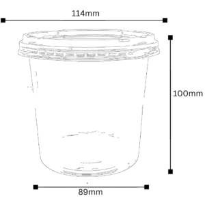 Tarrina plástica CHIC 24 oz – Caja x 500 und