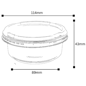 Tarrina plástica CHIC 8 oz – Caja x 500 und
