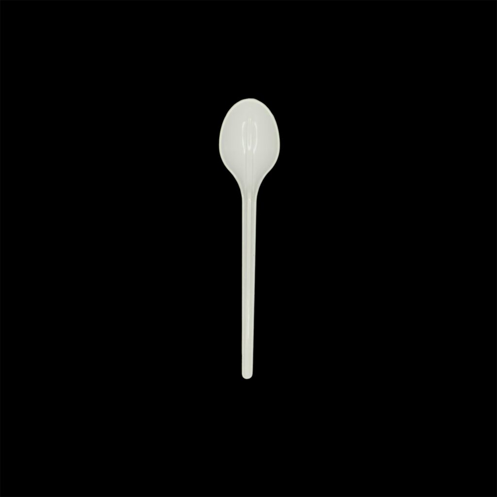Cuchara pequeÑa desechable de plástico resistente, ideal para postres y comidas calientes. PRODUCTPLAST