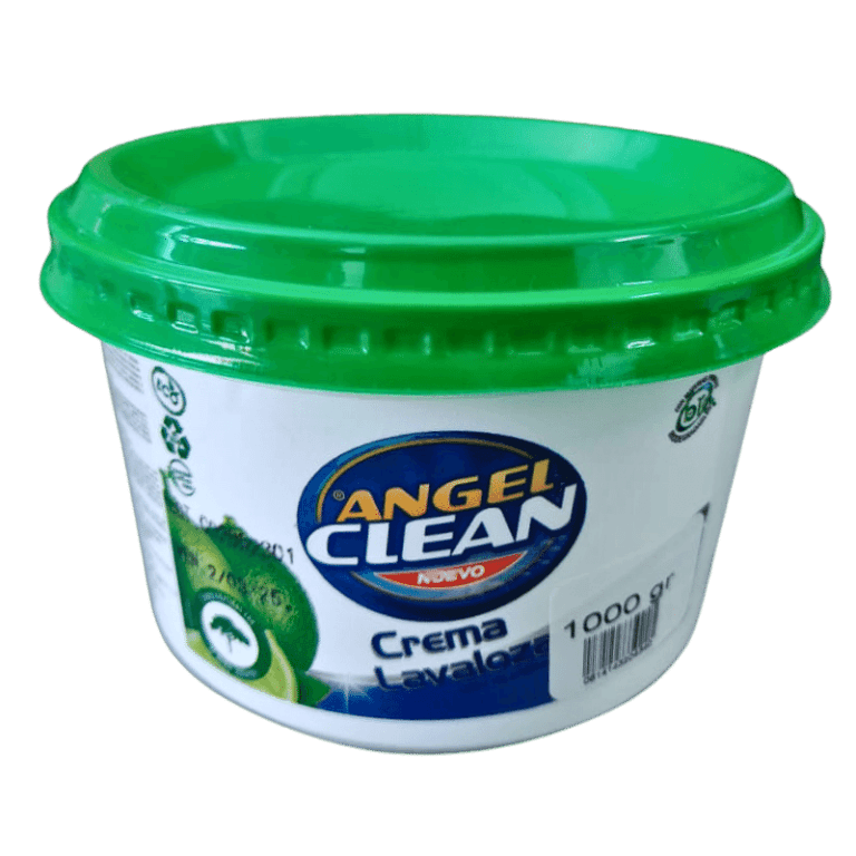 Crema lavaloza Angel Clean envasada en tarrina plástica para lavaloza
