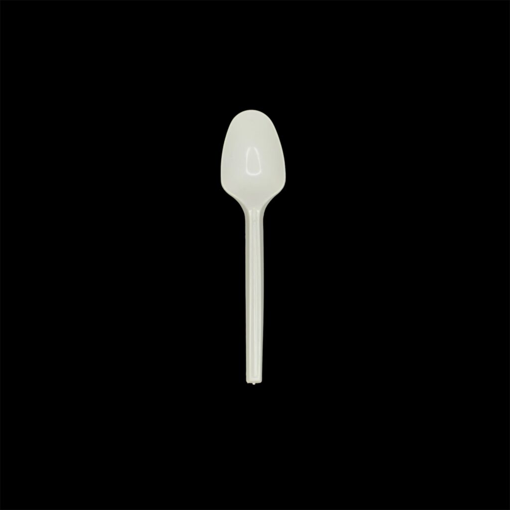 Cuchara pequeÑa desechable de plástico resistente, ideal para postres y comidas calientes. PRODUCTPLAST