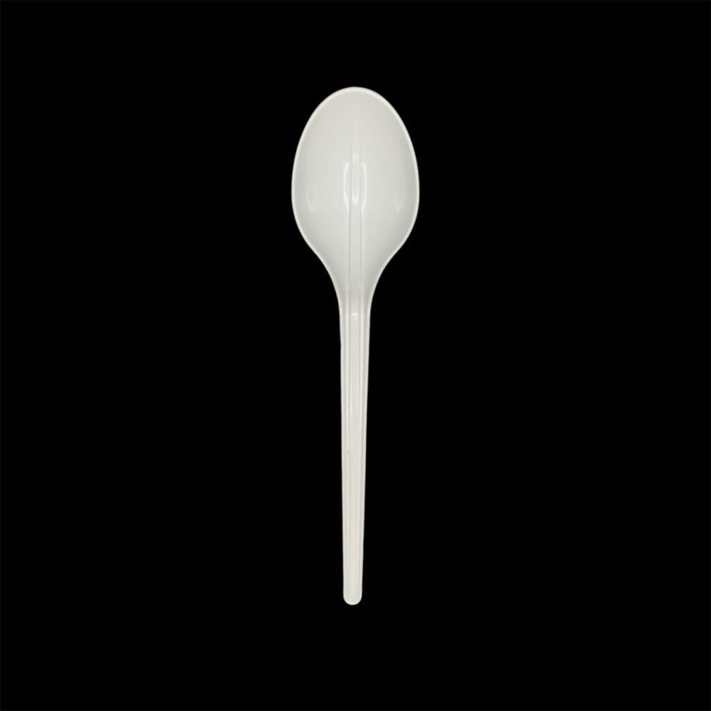 Cuchara sopera plástica blanca de alta calidad, perfecta para restaurantes y eventos. ProductPlast