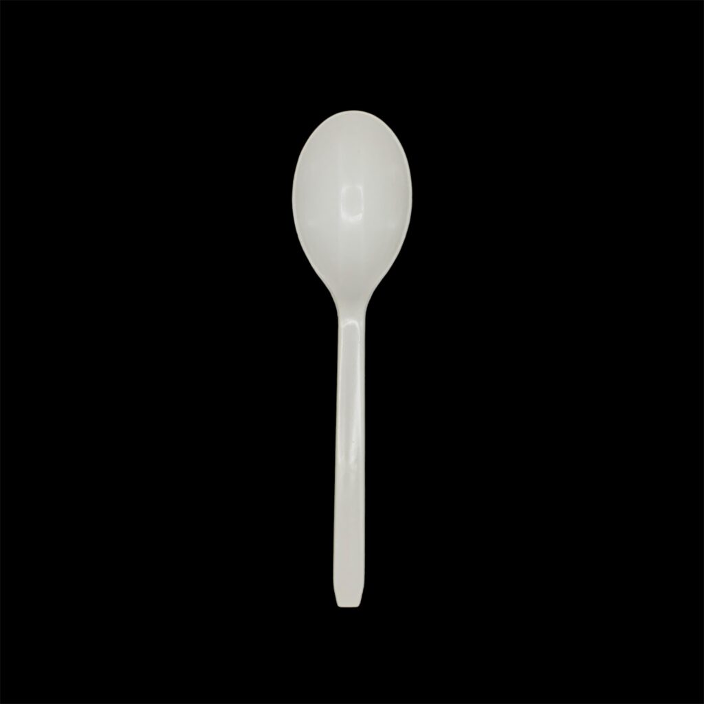 Cuchara sopera plástica blanca de alta calidad, perfecta para tus productos calientes. ProductPlast