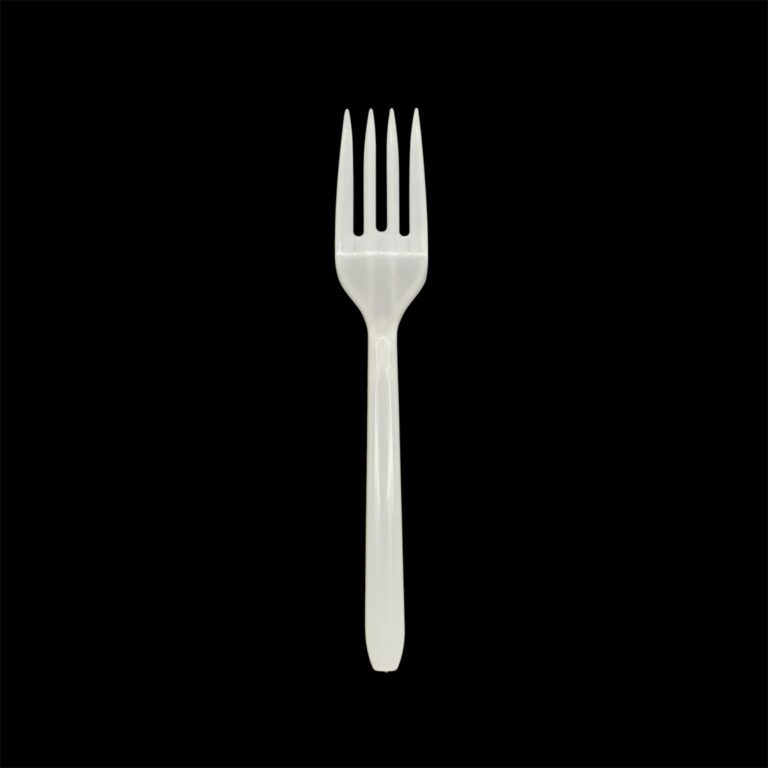 Tenedor grande desechable CHIC blanco