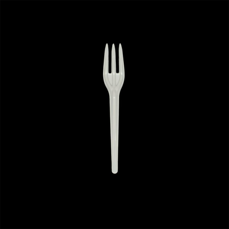 Tenedor pequeño desechable BICHE blanco
