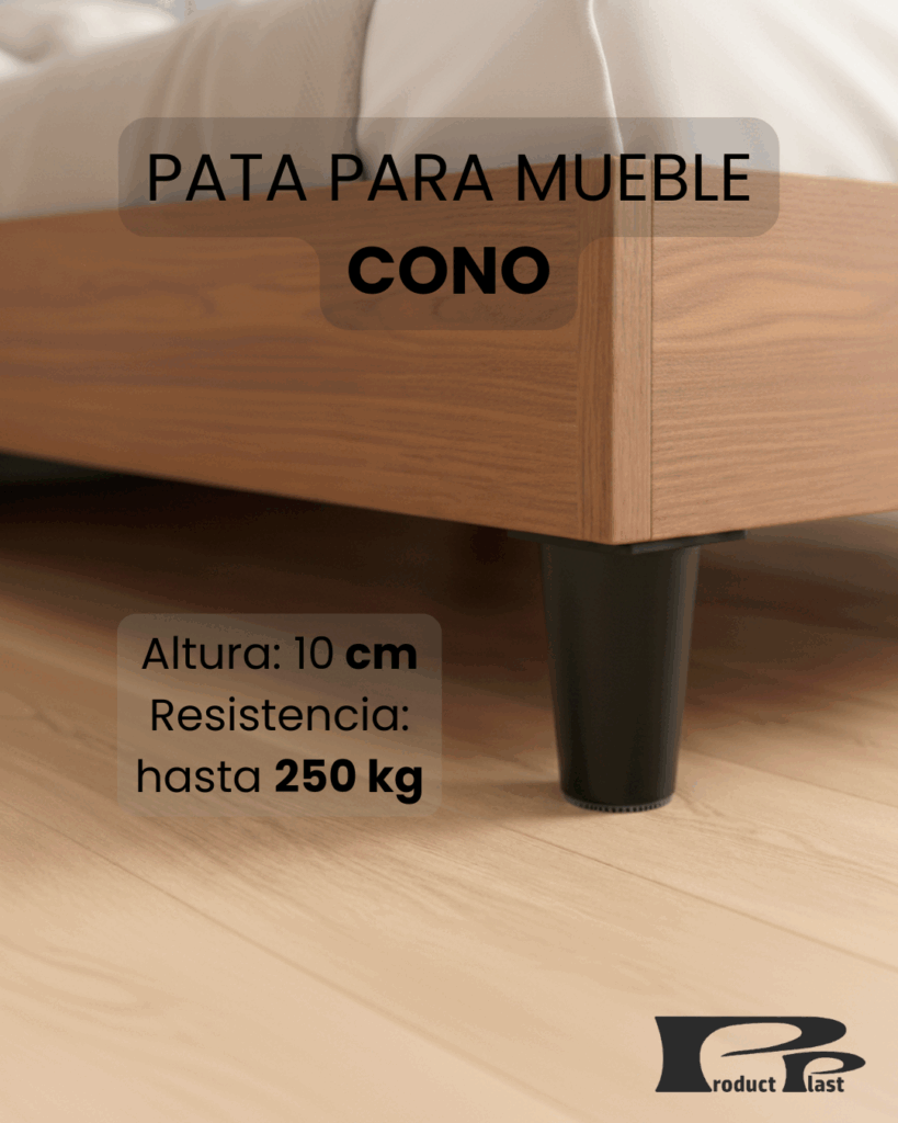 Pata para mueble Cono