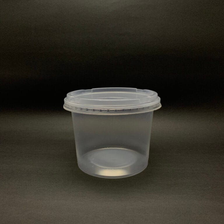 Tarrina plástica CHIC de 16 oz con tapa, para alimentos