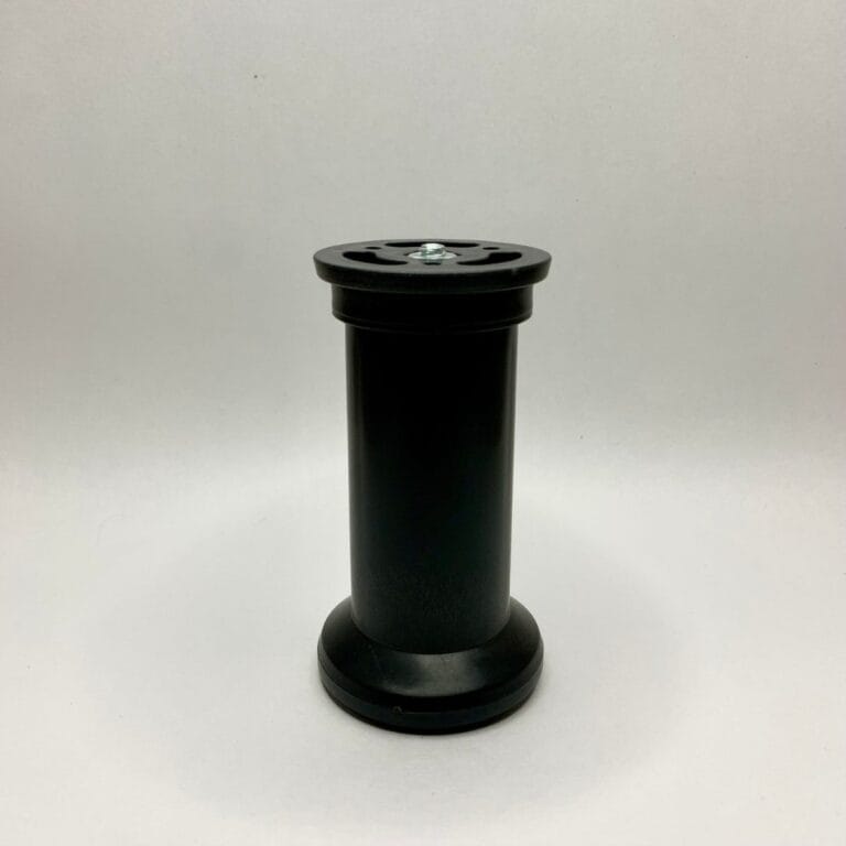 Pata plástica antideslizante negra para mueble