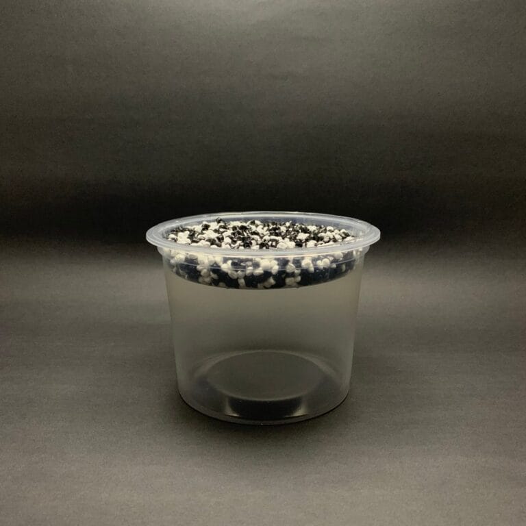 Tarrina plástica de 16 oz con divisor de un compartimento