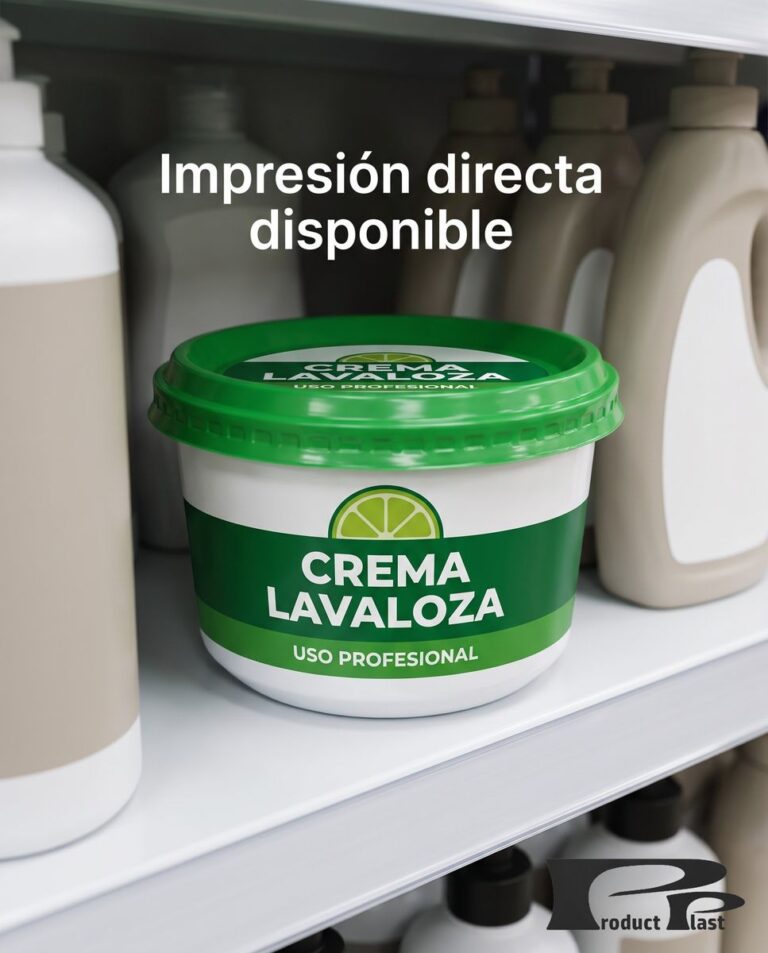 Tarrina lavaloza impresa para crema lavaloza de uso profesional