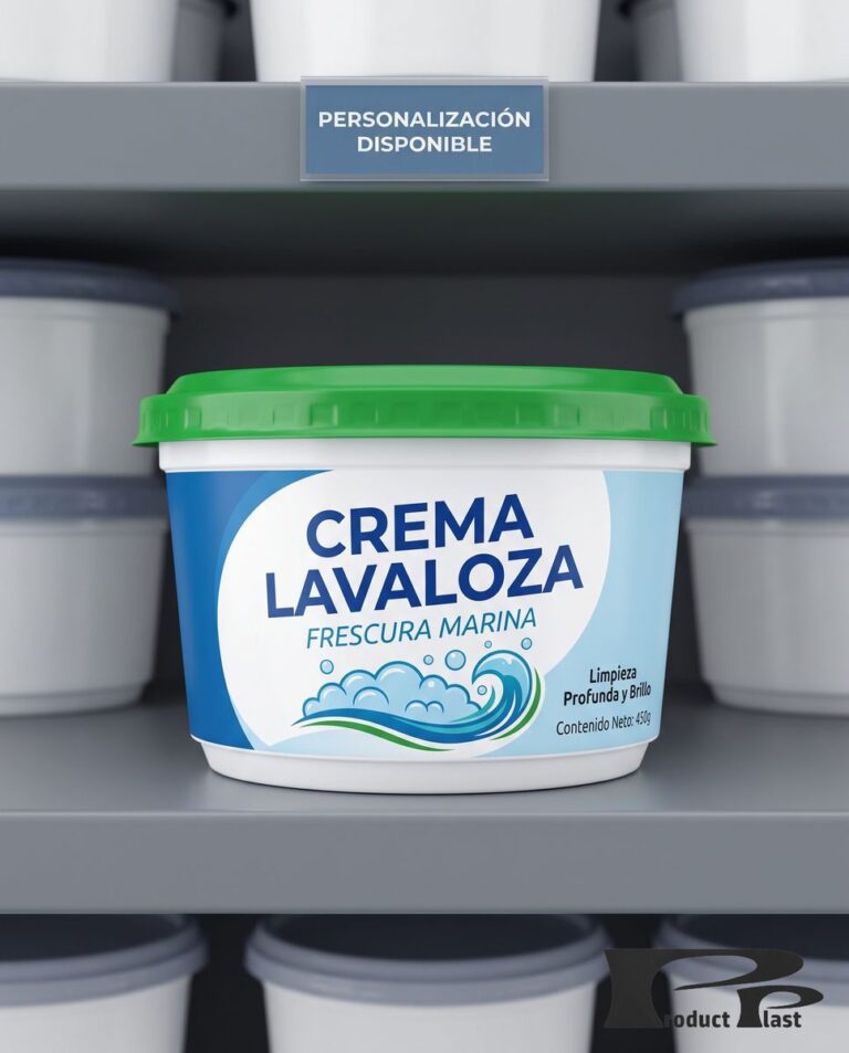 Tarrina lavaloza impresa con la marca del cliente